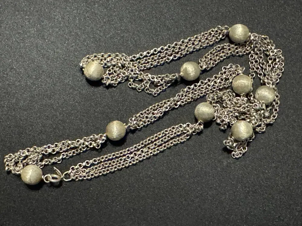 Vintage 925 Silver 3 Strand 30in 43 Grams